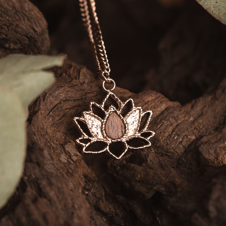 Balance Necklace (Walnut/Rose Gold)