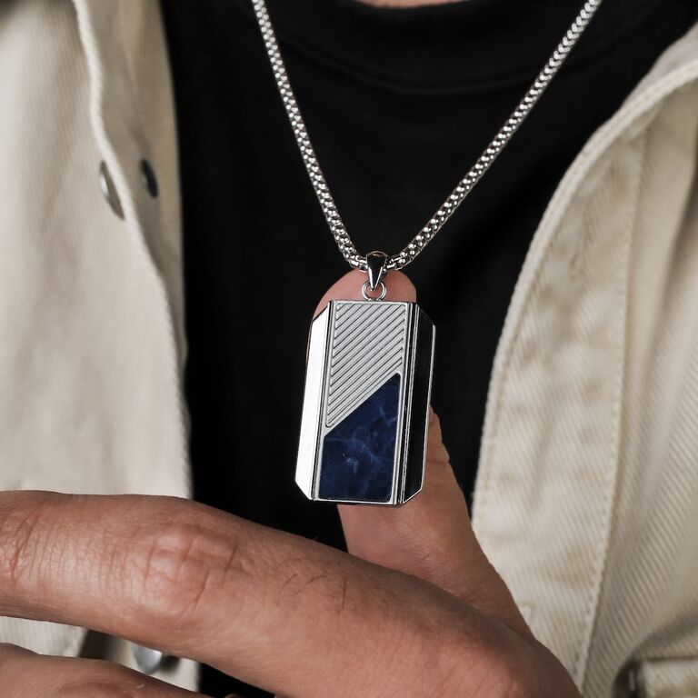 Ionic Necklace (Sodalite/Silver)