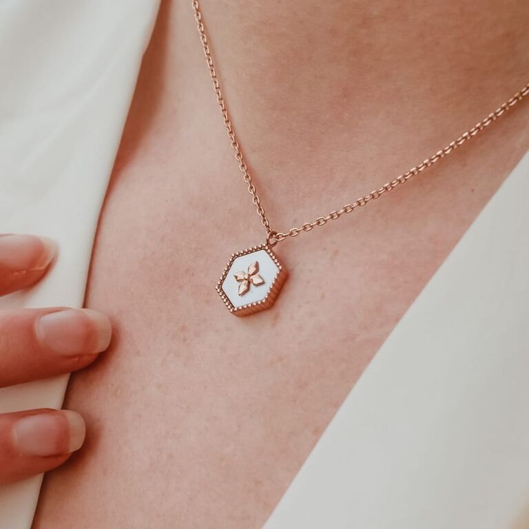 Spectral Necklace (Nacre/Rose Gold)
