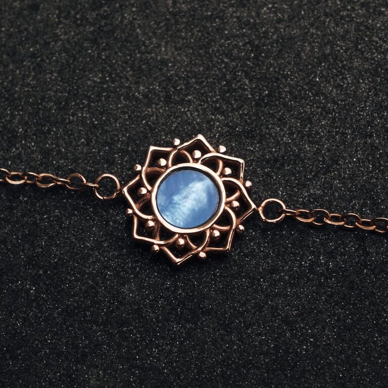 Composition Bracelet (Blue Nacre/Rose Gold)
