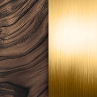 Facade Earrings (Walnut/Gold)